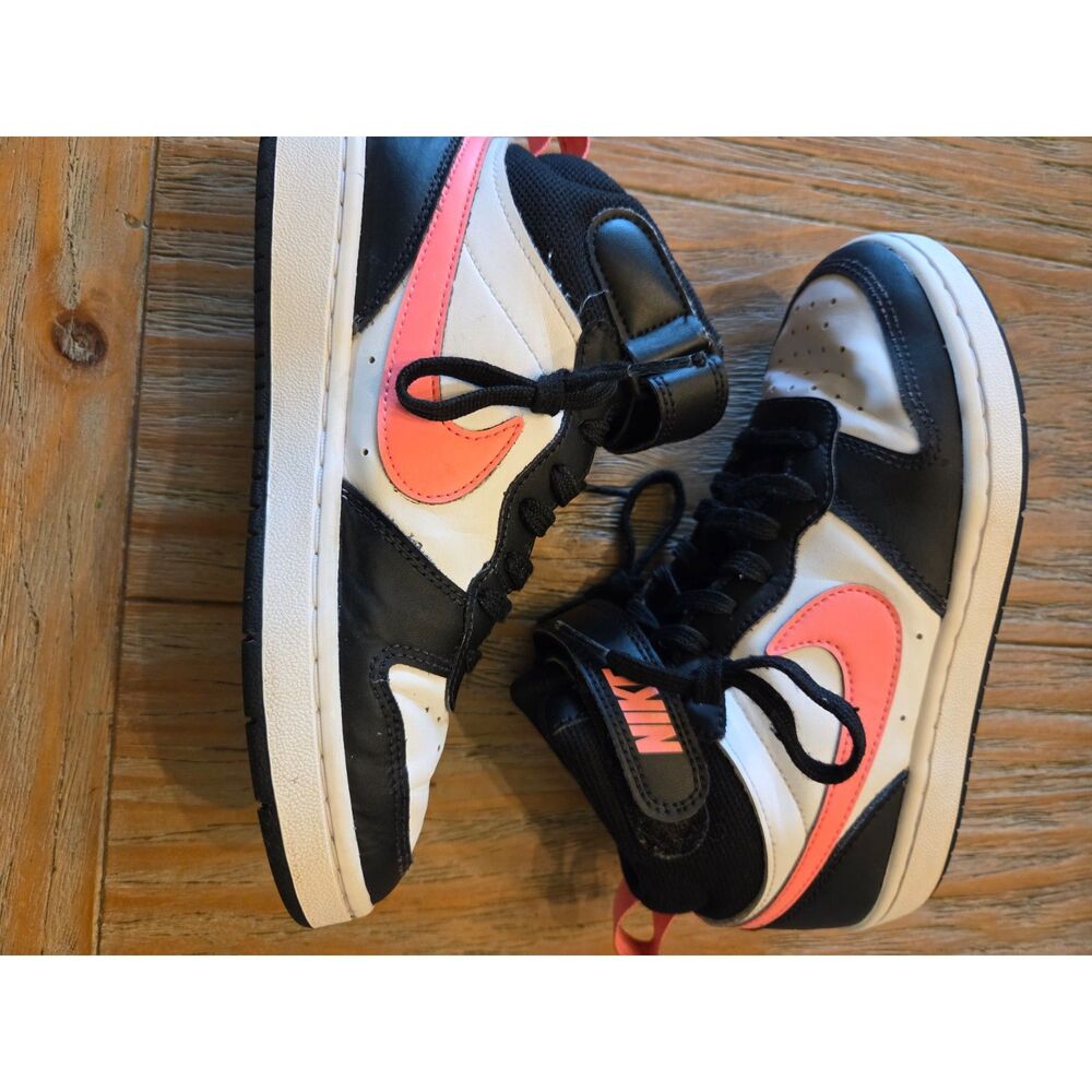 Nike Court Borough Mid 2, Style# CD7782-005, color: Black/White/Neon Pink